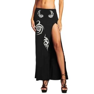 I.AM.GIA Tattoo Black Midi Skirt
